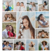 独自の13フォトコラージュを作成 シャワーカーテン (正面)