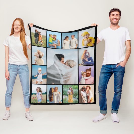 独自の13フォトコラージュを作成 フリースブランケット (インサイチュ)