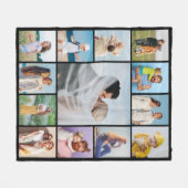 独自の13フォトコラージュを作成 フリースブランケット (正面(横))