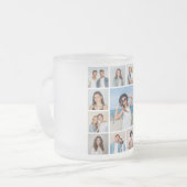 独自の13フォトコラージュを作成 フロストグラスマグカップ (正面左)