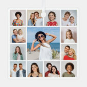 独自の13フォトコラージュを作成 メタルオーナメント (正面)