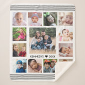 独自の13フォトコラージュ家族の記念ファイルを作成 シェルパブランケット (正面)