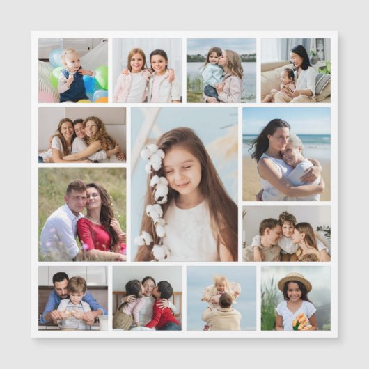 独自の13フォトコラージュ磁気カードの作成 (正面)