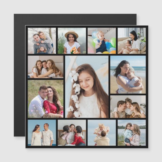 独自の13フォトコラージュ磁気カードの作成 (正面/裏面)