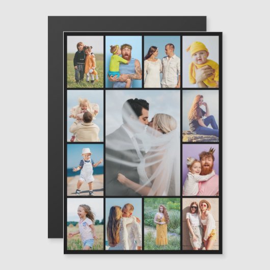 独自の13フォトコラージュ磁気カードの作成 (正面/裏面)