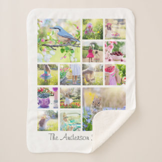 独自の14ファミリカスタムフォトコラージュを作成 シェルパブランケット