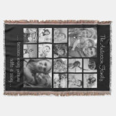 独自の14ファミリカスタムフォトコラージュを作成 スローブランケット (正面)