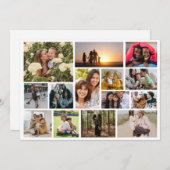 独自の14フォトコラージフォトブロックを作成する シーズンカード (正面/裏面)