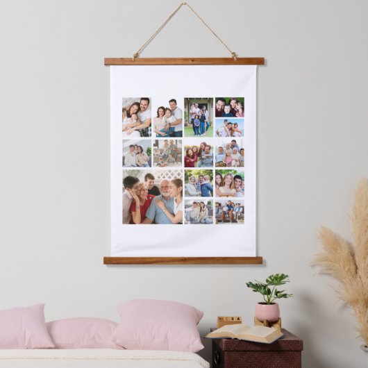 独自の14フォトコラージポスターの作成 吊り下げ型タペストリー (寝室)