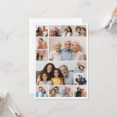 独自の14フォトコラージュあいさつを作成する カード (正面/裏面インサイチュ)