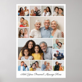 独自の14フォトコラージュを作成するあいさつ文を追加 ポスター