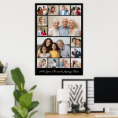 独自の14フォトコラージュを作成するあいさつ文を追加 ポスター (ホームオフィス)