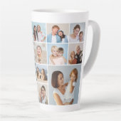 独自の14フォトコラージュを作成 カフェラテマグ (右アングル)