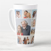 独自の14フォトコラージュを作成 カフェラテマグ (左アングル)