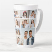 独自の14フォトコラージュを作成 カフェラテマグ (右アングル)