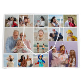 独自の14フォトコラージュを作成 ラージペーパーバッグ (正面)