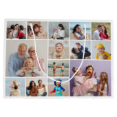 独自の14フォトコラージュを作成 ラージペーパーバッグ (裏面)