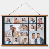 独自の14フォトコラージュを作成 吊り下げ型タペストリー (正面)