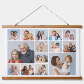 独自の14フォトコラージュを作成 吊り下げ型タペストリー (正面)