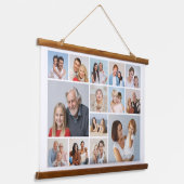 独自の14フォトコラージュを作成 吊り下げ型タペストリー (傾斜あり)