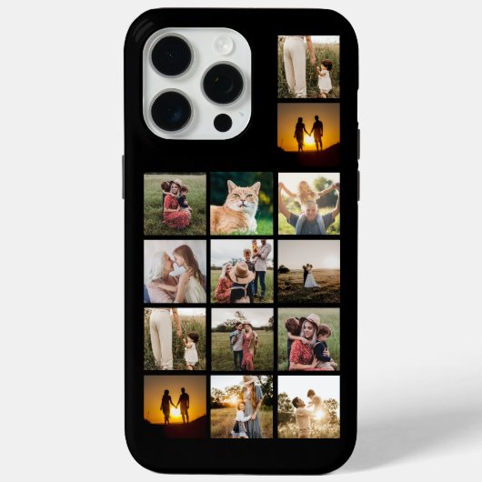 独自の14フォトパーソナライズされたコラージュを作成 Case-Mate iPhoneケース (裏面)