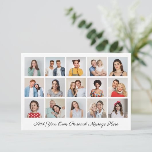 独自の15フォトコラージュを作成するあいさつ文を追加 カード (スタンド正面)