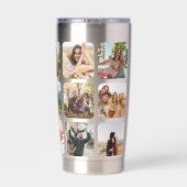 独自の15フォトパーソナライズされたコラージュを作成 保温保冷タンブラー (背面)
