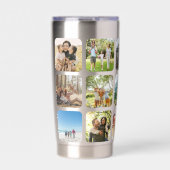 独自の15フォトパーソナライズされたコラージュを作成 保温保冷タンブラー (正面)