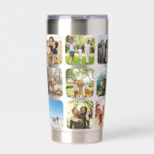 独自の15フォトパーソナライズされたコラージュを作成 保温保冷タンブラー (正面)