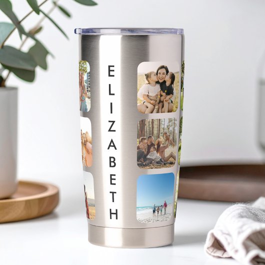 独自の15フォトパーソナライズされたコラージュを作成 保温保冷タンブラー