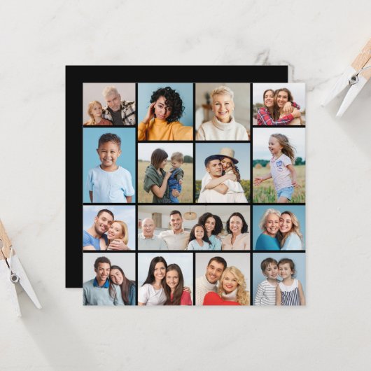 独自の15枚のフォトコラージグリーティングを作成する カード (正面/裏面インサイチュ)