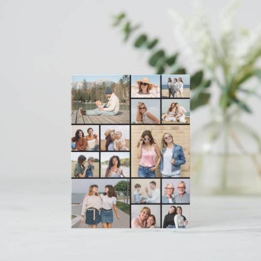 独自の15枚のフォトコラージグリーティングカードを作成する (スタンド正面)