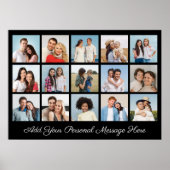 独自の15枚のフォトコラージュを作成する挨拶を追加する ポスター (正面)