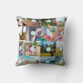 独自の16フォトカスタマイズ可能なコラージクッションを追加 クッション (裏面)