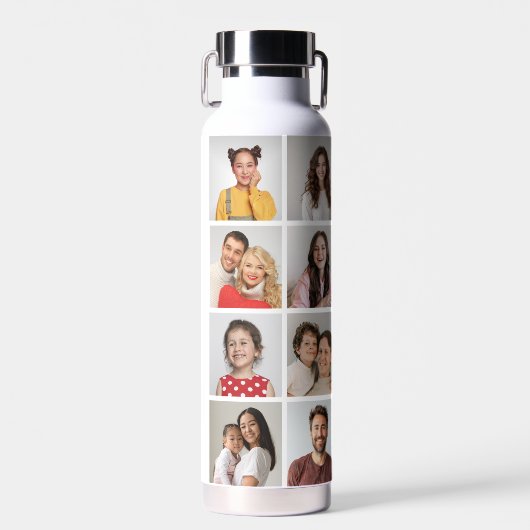 独自の16フォトコラージュを作成 ウォーターボトル (正面)