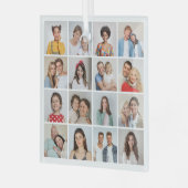 独自の16フォトコラージュを作成 ガラスオーナメント (正面左)