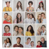 独自の16フォトコラージュを作成 シャワーカーテン (正面)