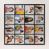 独自の16フォトコラージュを作成 ジグソーパズル (横)