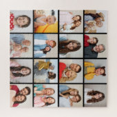 独自の16フォトコラージュを作成 ジグソーパズル (横)