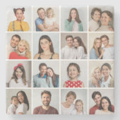 独自の16フォトコラージュを作成 ストーンコースター (正面)