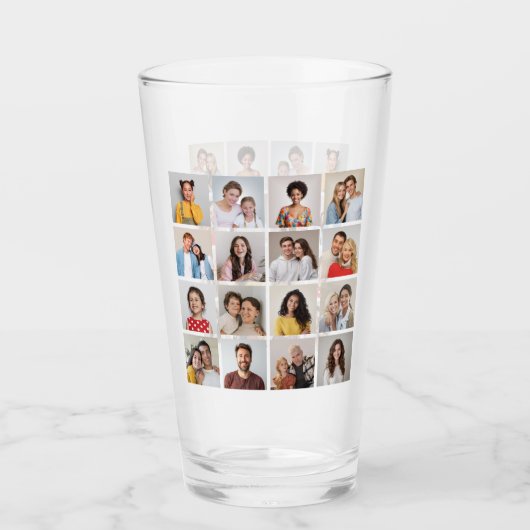 独自の16フォトコラージュを作成 タンブラーグラス (正面)