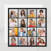 独自の16フォトコラージュを作成 ノートカード (正面/裏面)