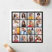 独自の16フォトコラージュを作成 ノートカード (正面/裏面インサイチュ)