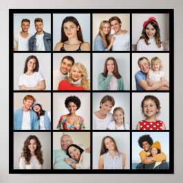 独自の16フォトコラージュを作成 ポスター