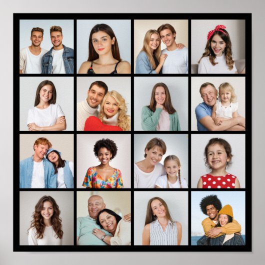独自の16フォトコラージュを作成 ポスター (正面)