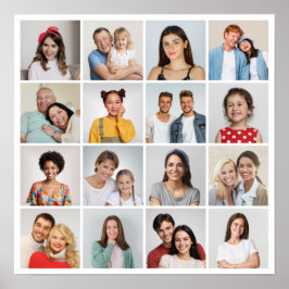 独自の16フォトコラージュを作成 ポスター