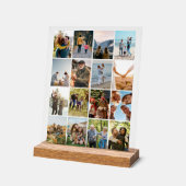 独自の16フォトパーソナライズされたコラージュを作成 アクリルサイン (傾斜)