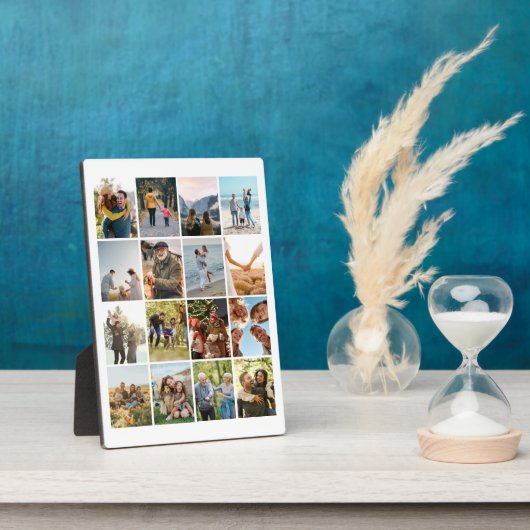 独自の16フォトパーソナライズされたコラージュを作成 フォトプラーク (側面)