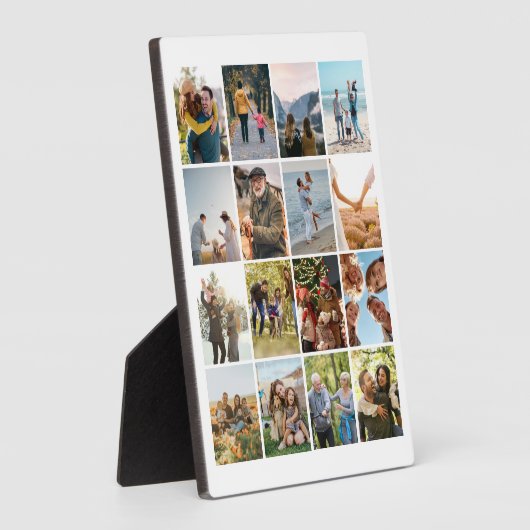 独自の16フォトパーソナライズされたコラージュを作成 フォトプラーク (側面)