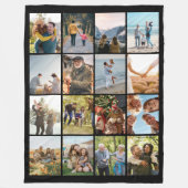 独自の16フォトパーソナライズされたコラージュを作成 フリースブランケット (正面)